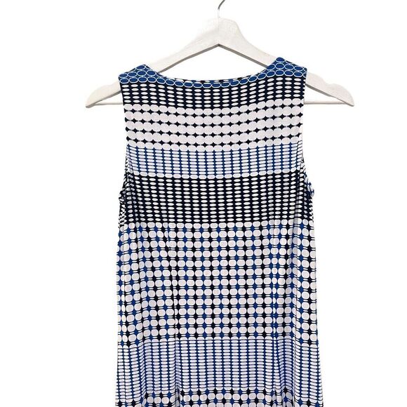 TOMMY BAHAMA Maxi Tank Knit Dress, Blue Multi Dots Size Small - Picture 4 of 7